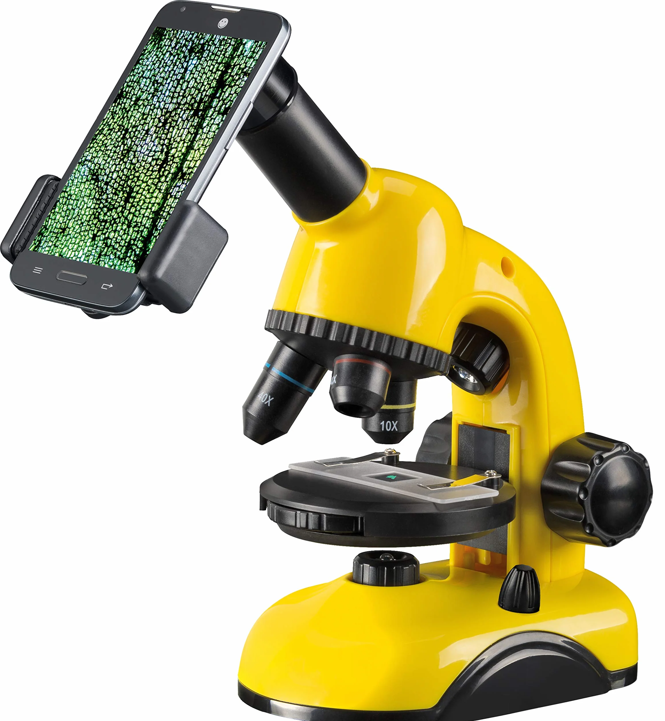 National Geographic Microscopio 40x-800x con Soporte para cámara de Smartphone y Accesorios para un fácil Inicio en el microscosmos