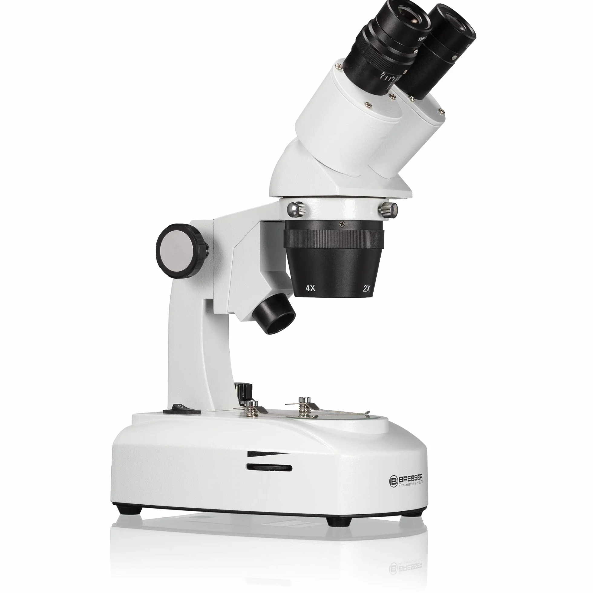 Bresser 5803100 Researcher ICD LED 20x-80x Microscopio, blanco