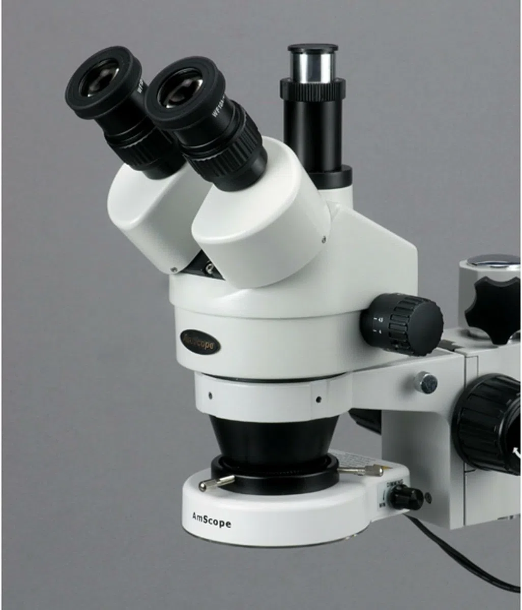 AmScope SM-3TX-80S de 3.5X-45X de zoom trinocular microscopio est-reo con soporte Boom