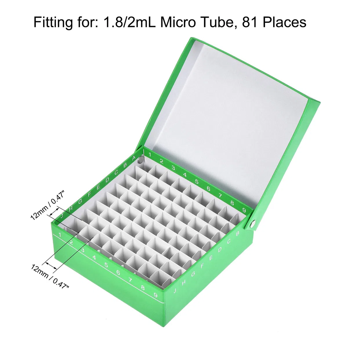 sourcing map Caja de almacenamiento para congelador de tubos de centrífuga 81 lugares de cartón impermeable soporte criogénico para tubos de microcentrífuga de 1,8/2 ml, juego 4 en 1