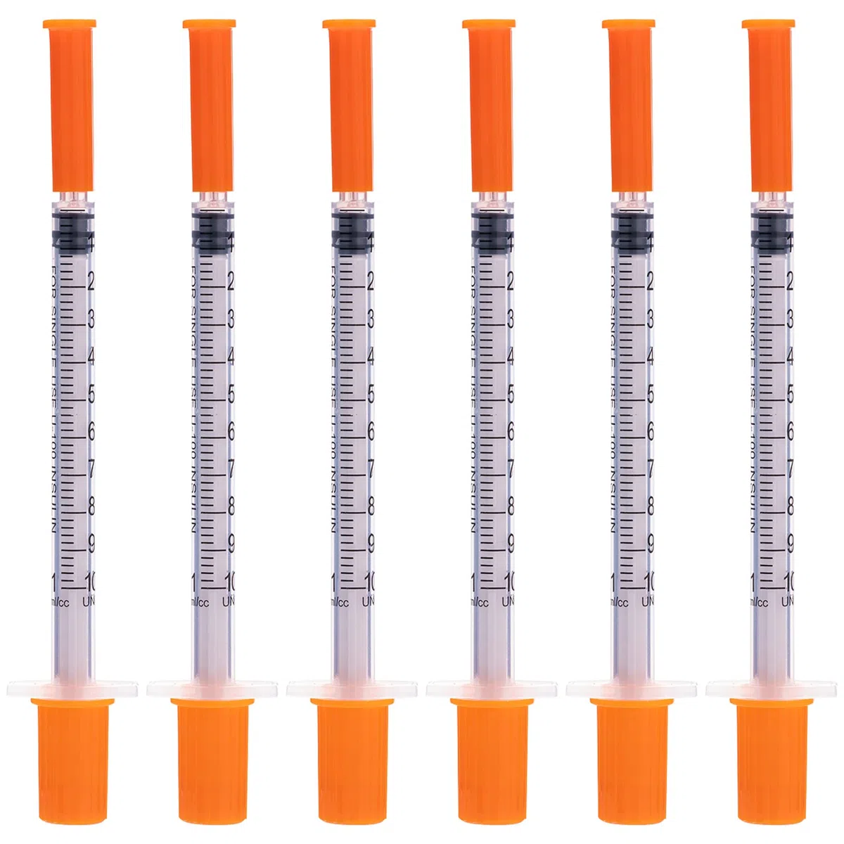 Herramientas de medición de plástico de 1 ml, 0,3 x 13 mm, envueltas individualmente (100)