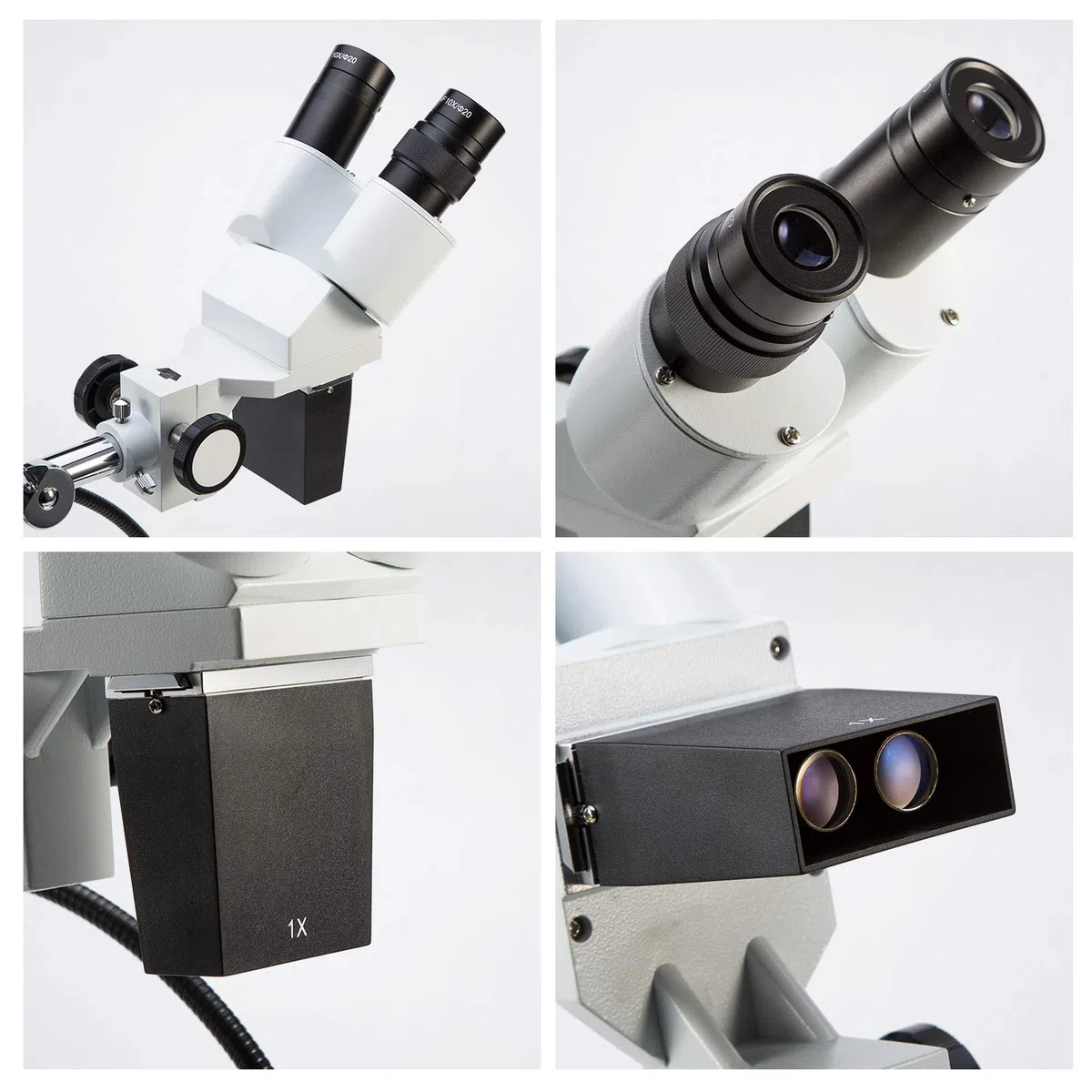 SWIFT Microscopio estéreo binocular SS41,grado profesional, ampliación de 10X, 20X, oculares de campo amplio de 10X y 20X, 2 luces LED flexibles y cámaras-compatibilidad
