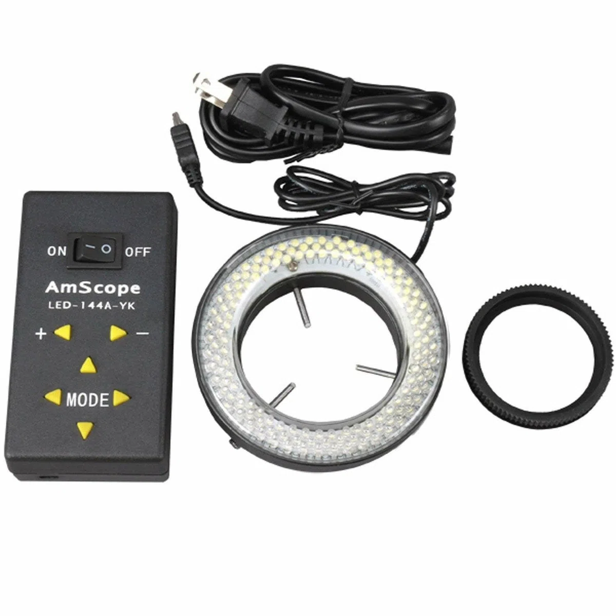 144 Anillo Horno-Zona microscopio LED con Adaptador