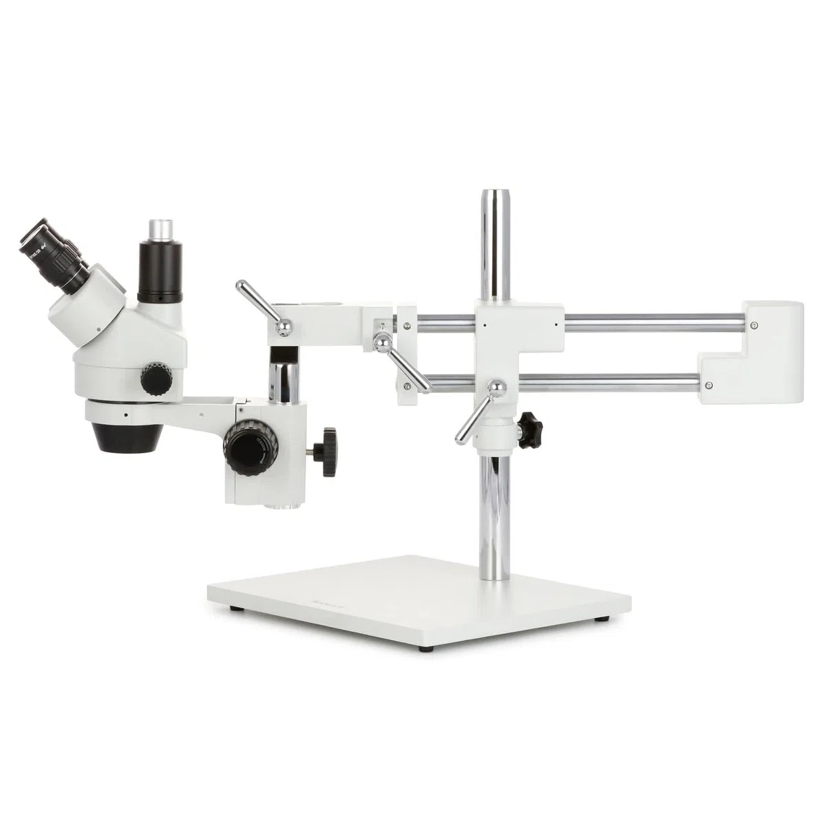 Microscopio AmScope SM-4Tcon zoom trinocular profesional, lentes WH10x, aumento de 7X-45X, objetivo con zoom de 0,7X-4,5X, iluminación ambiental, soporte con dos brazos estilo jirafa