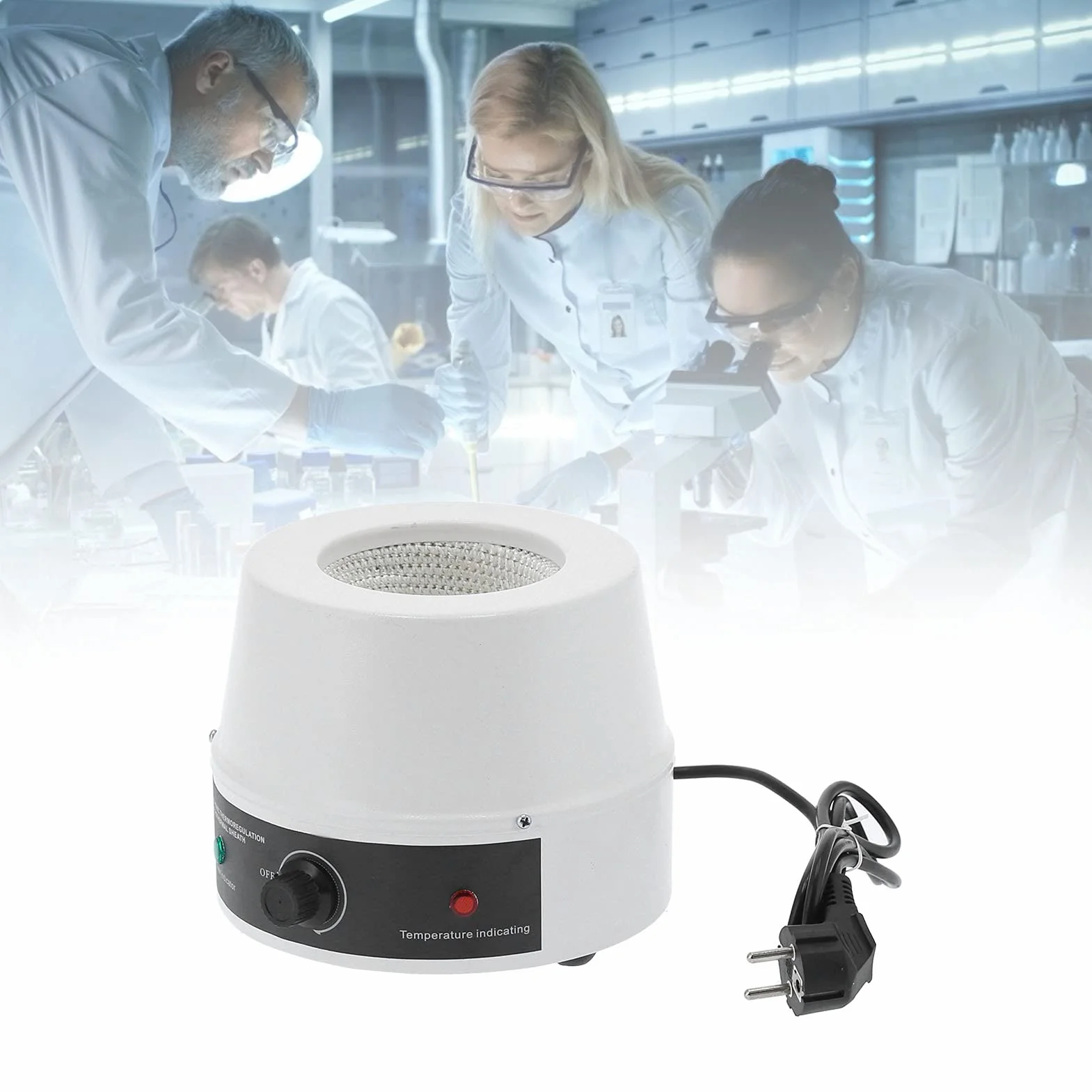Tissting Manto Calefactor con Agitador Magnético, Termostato Ajustable Preciso Control Temperatura 250ml para Laboratorios Universitarios y Experimentos Científicos