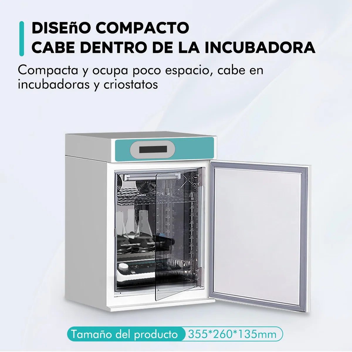 LAB FISH Agitador Orbital Digital, 40-200 RPM Agitador de Laboratorio con Temporizador, Plataforma 250x250mm, Capacidad 2KG, para Mezcla Química & Biológica, Cultivo