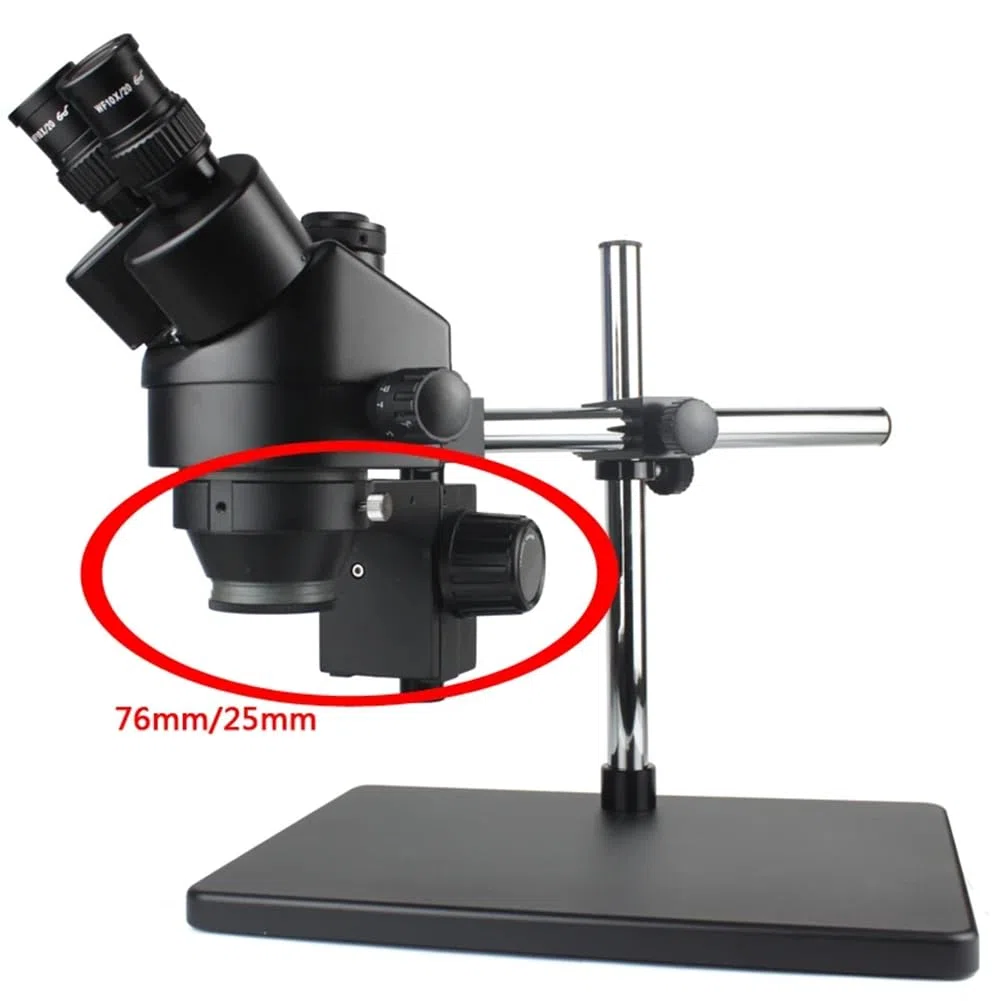Soporte para Cabezal de Microscopio Estereoscópico, Brazo de Ajuste de Enfoque, Anillo de Microscopio, Soporte de Mandril, Diámetro 76 Mm, 25 Mm, Accesorios.