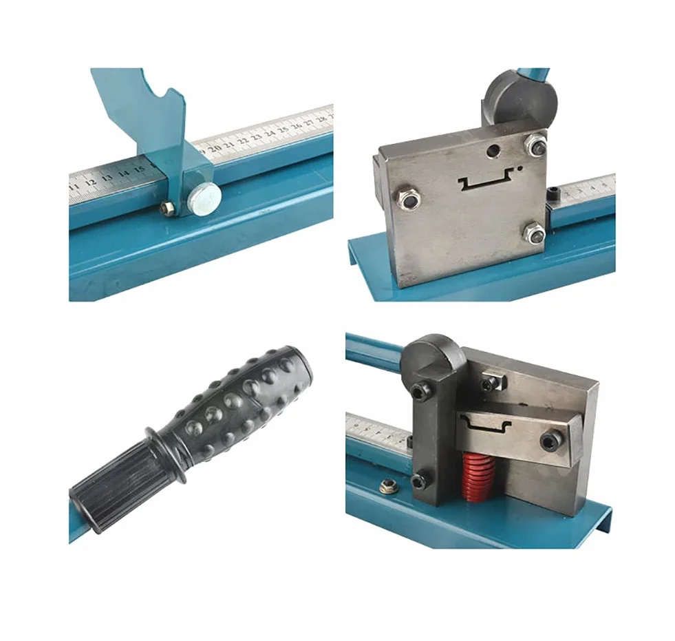 Herramienta Manual de Corte de Riel Din, Máquina Cortadora de Canaletas de Banco, Ranura Doble con Regla de 50 Cm, Cortadora Manual de Riel Guía para Cortar Aluminio Ranurado