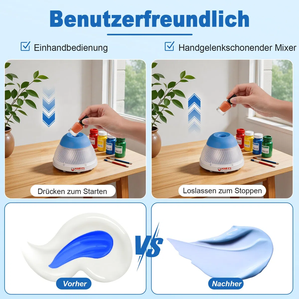 Mezclador Vórtex Mini Agitador Vórtex de Velocidad fija Vortex Mixer Mezcladores Vorticiales enchufe EU Órbita 5,5mm 5000rpm