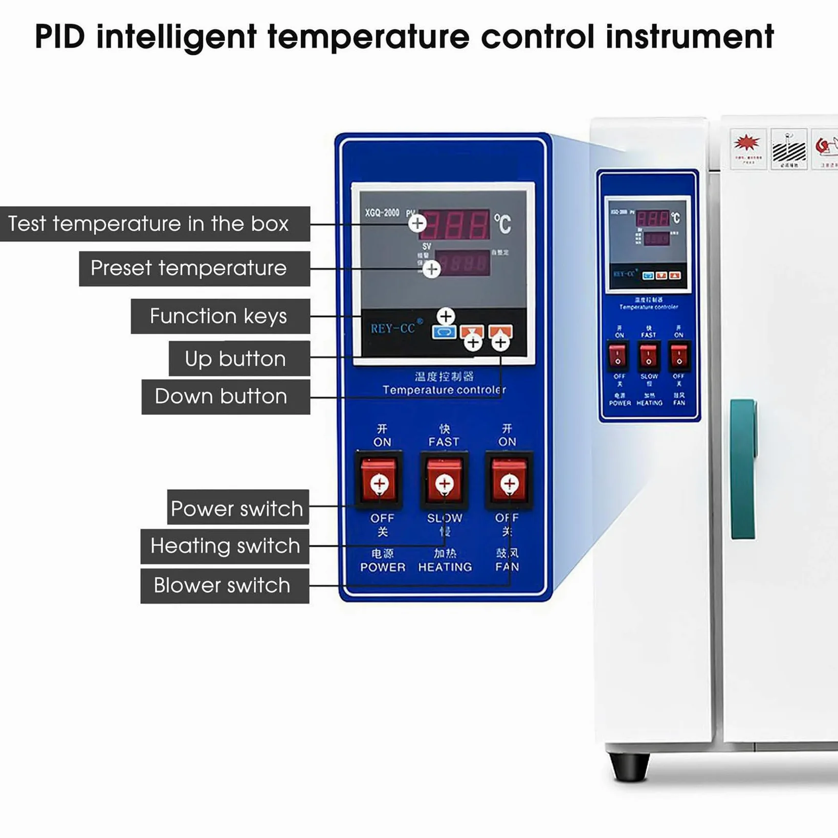 Horno De Secado Al VacíO, Horno De Secado Y Calentamiento De Laboratorio De 16 L, 43 L, 70 L con VacuóMetro Y Controlador Digital, Temperatura Ambiente De Trabajo De,43L