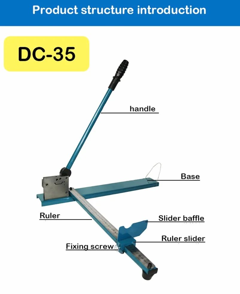 Herramienta Manual de Corte de Riel Din, Máquina Cortadora de Canaletas de Banco, Ranura Doble con Regla de 50 Cm, Cortadora Manual de Riel Guía para Cortar Aluminio Ranurado
