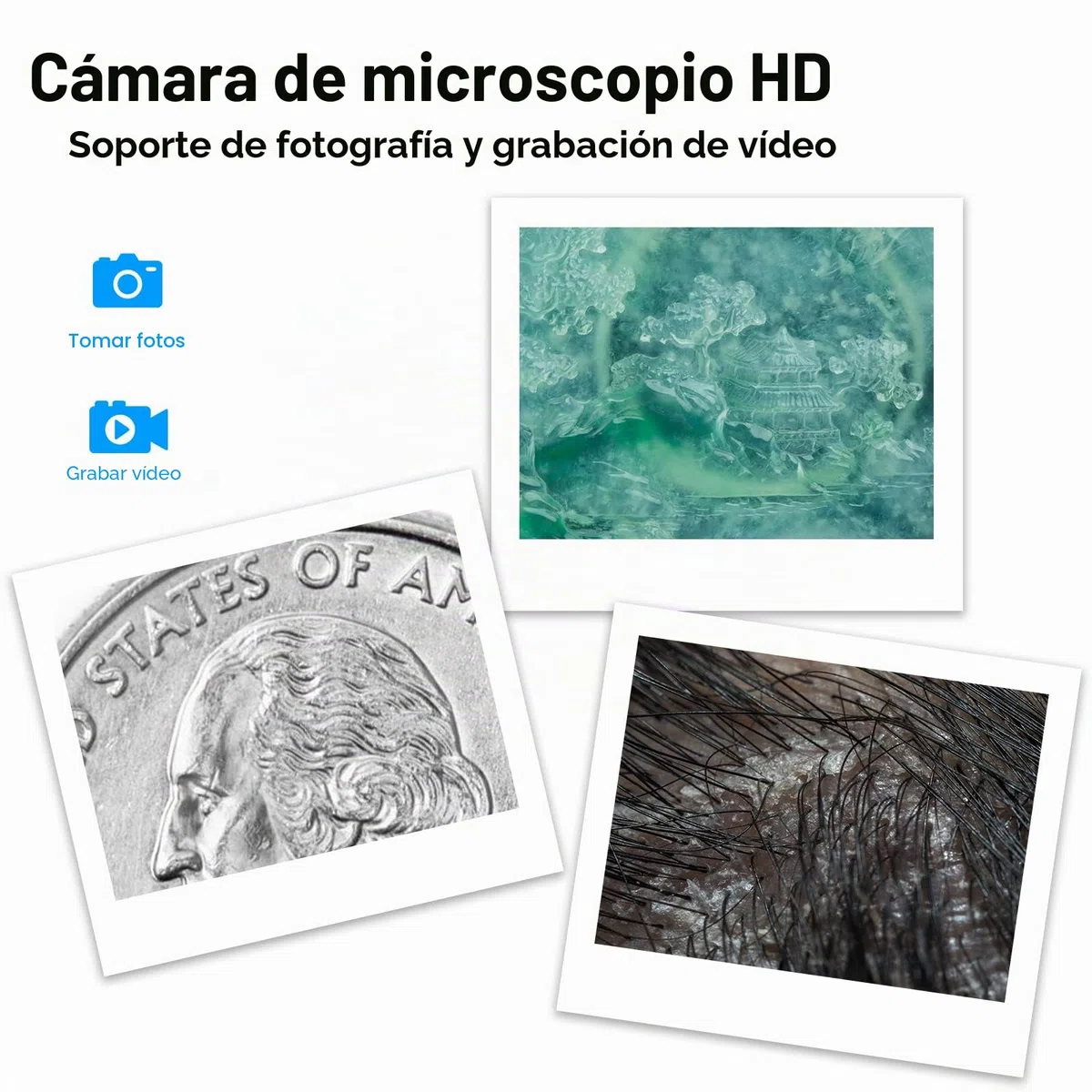 CáMara Digital Microscope 4k WiFi para iPhone, Android Phone Y Windows Mac Pc, 3840x2160p, Microscopo De Mano InaláMbrico, Microscope PortáTil, para Adultos Y NiñOs