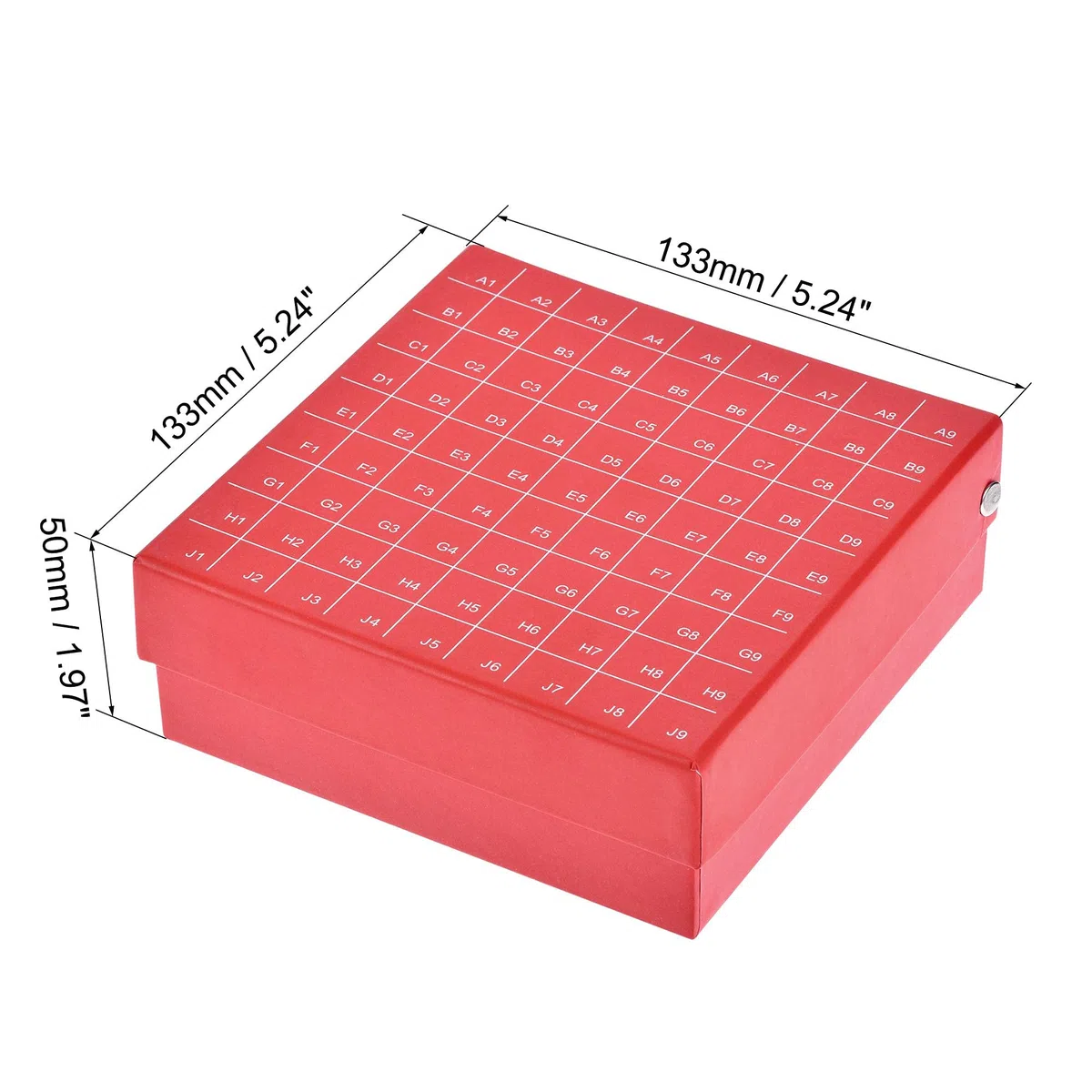 sourcing map Caja de almacenamiento para congelador de tubos de centrífuga 81 lugares de cartón impermeable soporte criogénico para tubos de microcentrífuga de 1,8/2 ml, juego 4 en 1
