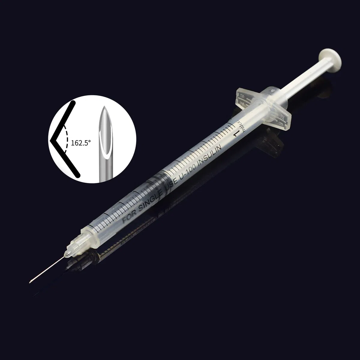 Herramientas de medición de plástico de 1 ml, 0,3 x 13 mm, envueltas individualmente (100)
