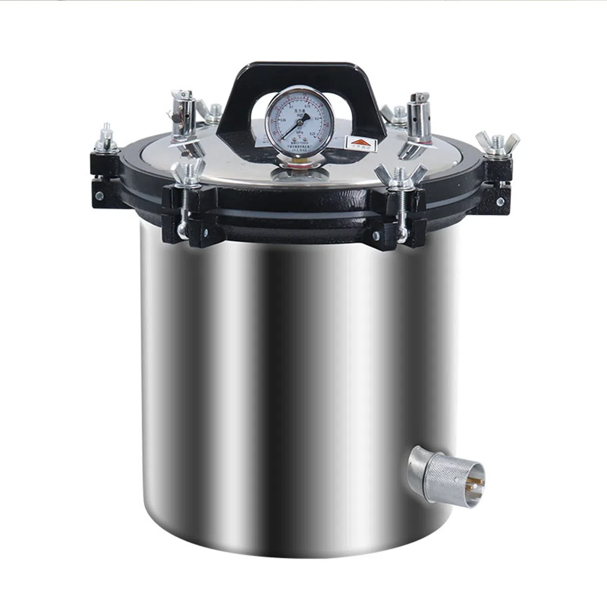 Esterilizador De Vapor De Alta Presión 24L Esterilizador Portátil De Vapor De Alta Presión Esterilizador De Alta Presión Protección Térmica Seca Calefacción Equipo De Laboratorio De Acero Inoxidable