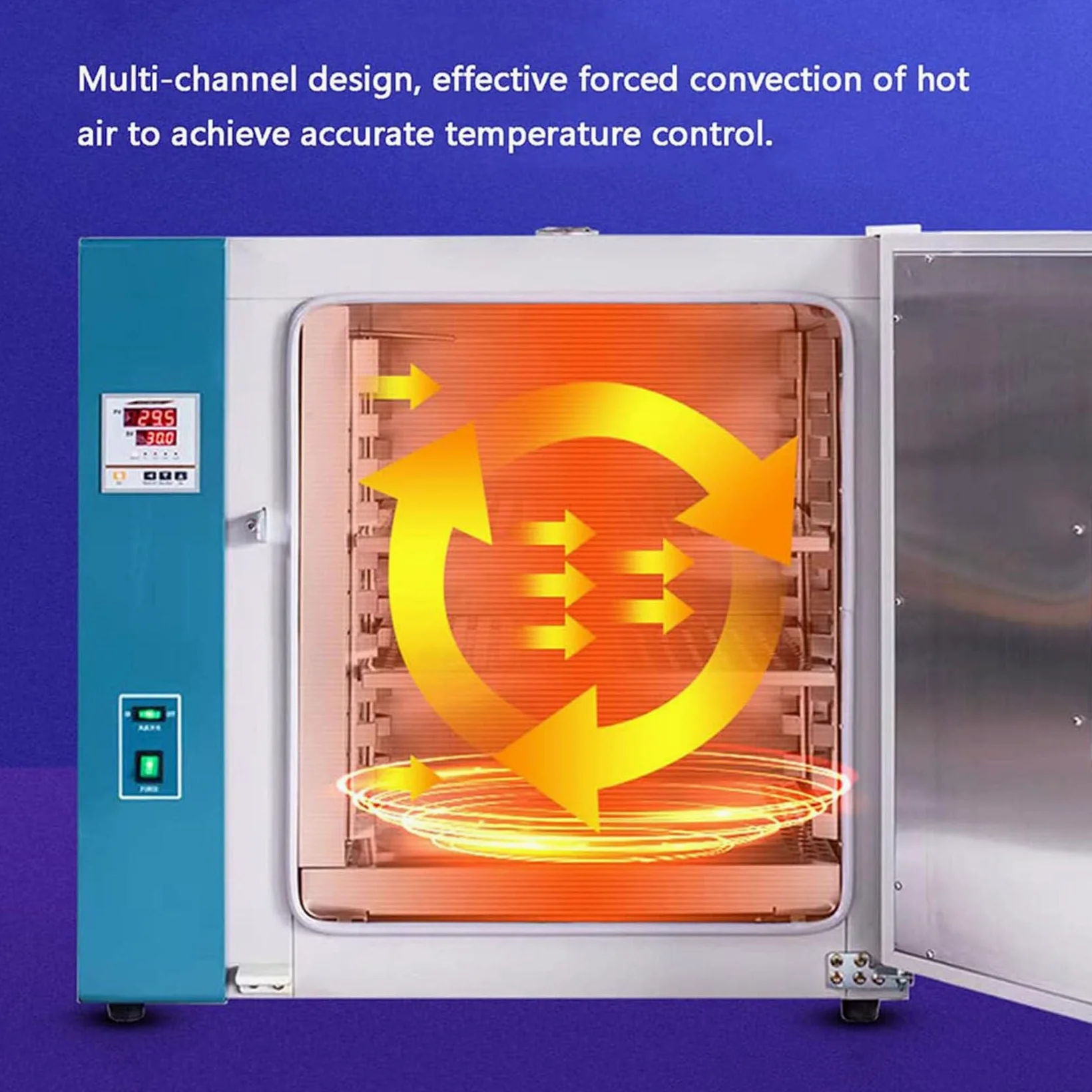 Horno De Secado Al VacíO, Horno De Secado Y Calentamiento De Laboratorio De 16 L, 43 L, 70 L con VacuóMetro Y Controlador Digital, Temperatura Ambiente De Trabajo De,43L