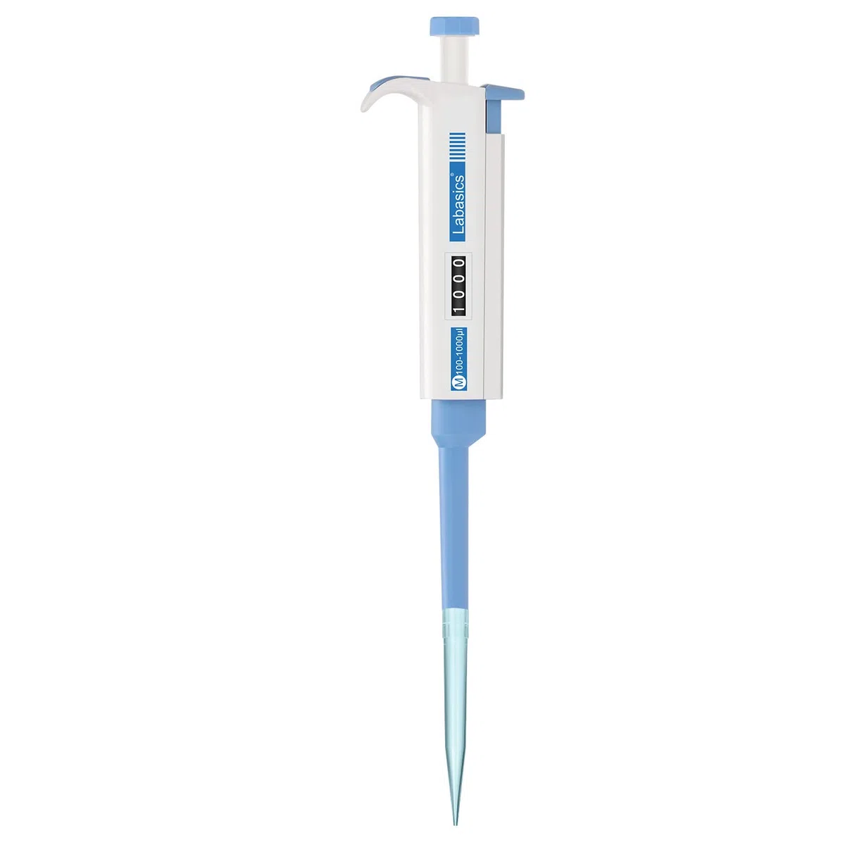 Labasics Pipetas Monocanal, Pipeta Manual de Micropipeta de Volumen Variable Ajustable con Cono de Punta Reemplazable para Investigación de Laboratorio, 100-1000 µL