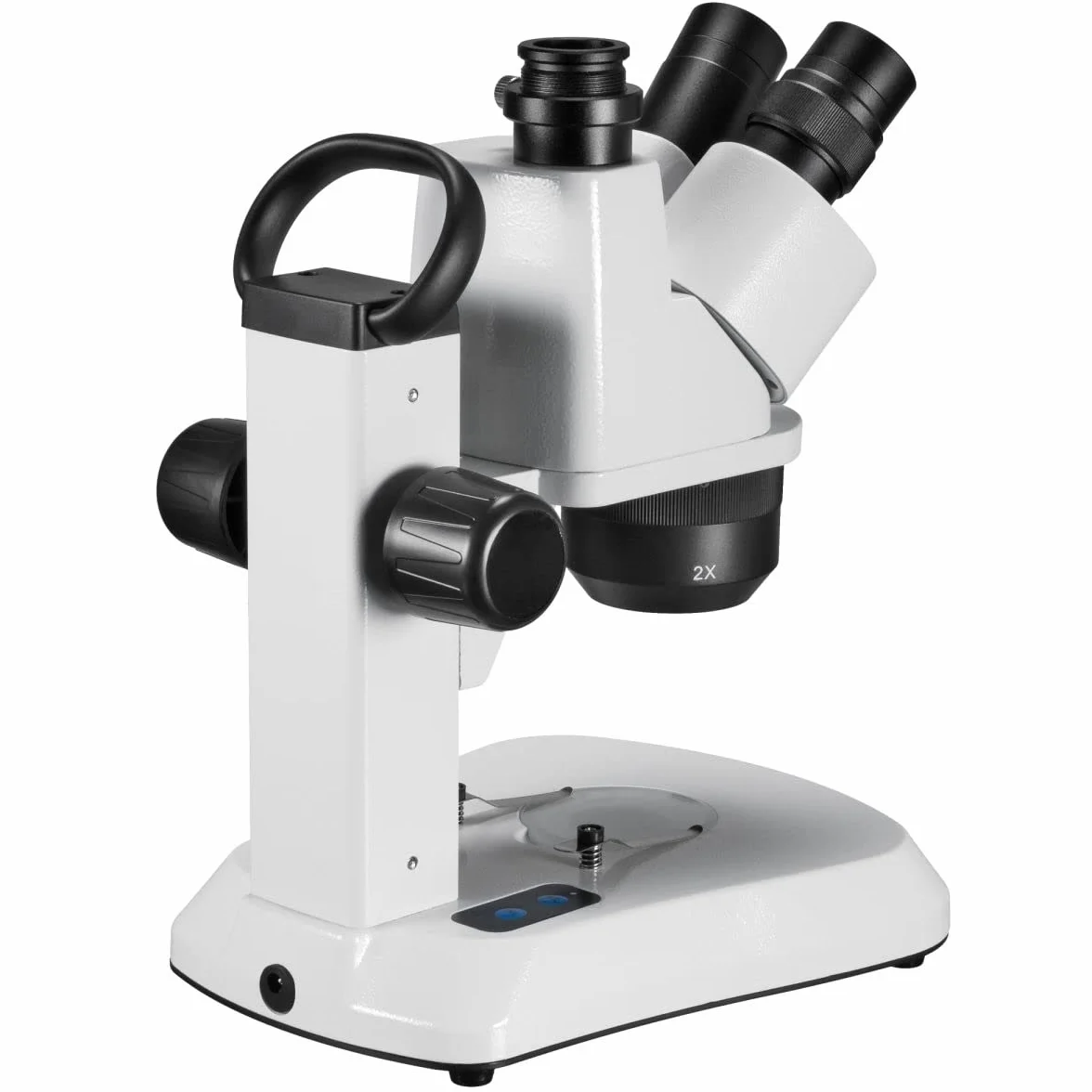 Bresser Microscopio estereoscópico trinocular Analyth STR Trino 10x - 40x con luz LED Regulable separada y asa de Transporte para Uso móvil