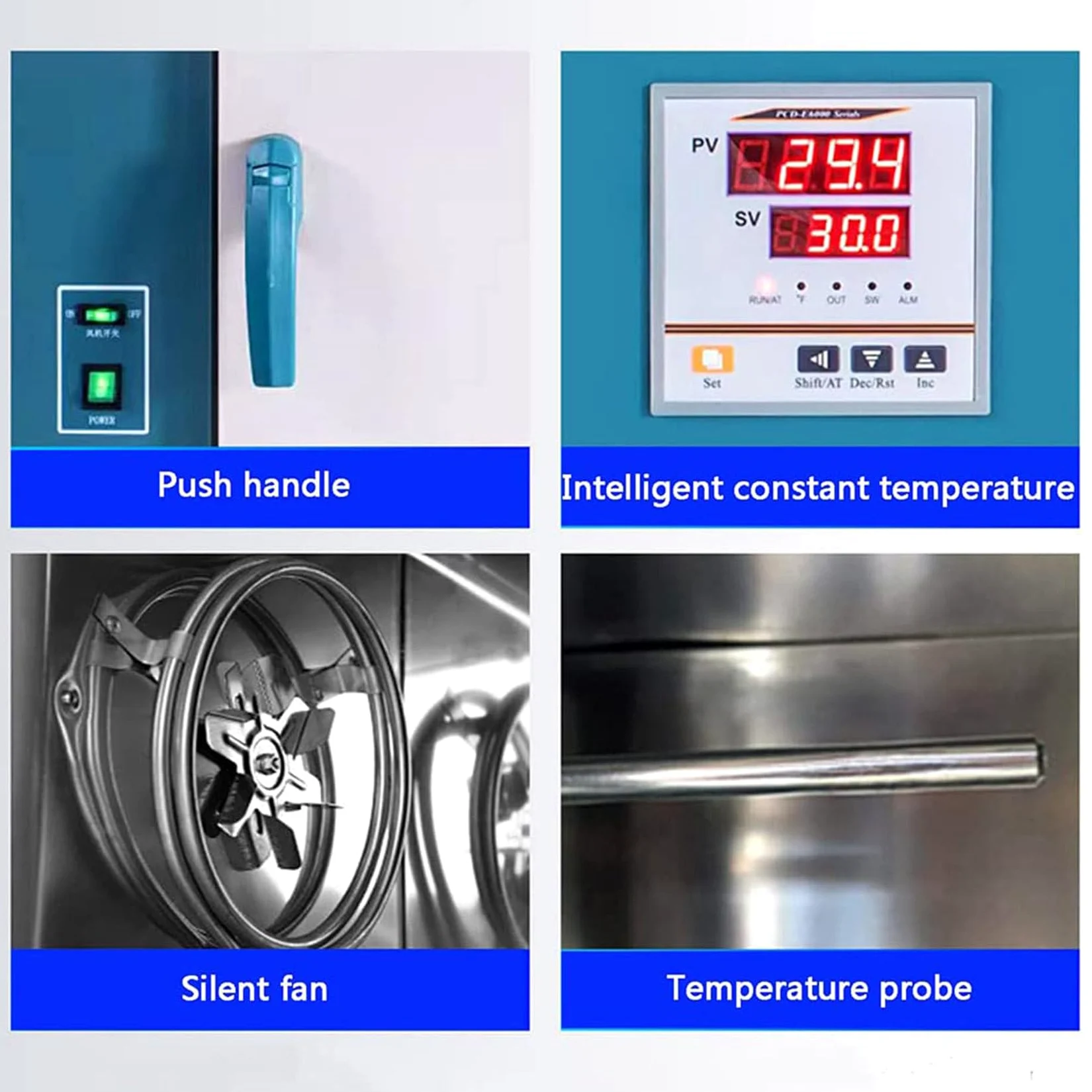 Horno De Secado Al VacíO, Horno De Secado Y Calentamiento De Laboratorio De 16 L, 43 L, 70 L con VacuóMetro Y Controlador Digital, Temperatura Ambiente De Trabajo De,43L
