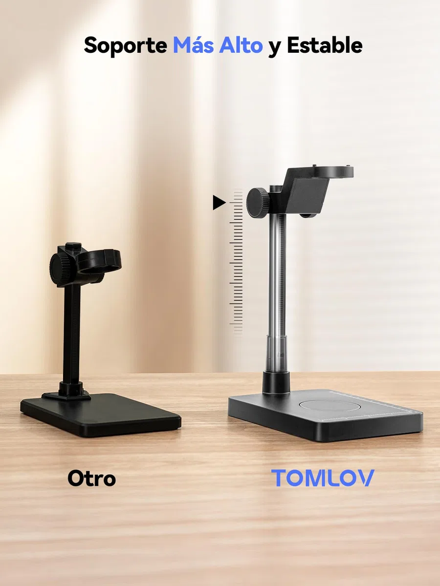 TOMLOV DM4W Microscopio Digital con Balanza: Microscopio de Monedas con 4,3" IPS Pantalla, Lupa para Monedas con Luz, Báscula Precisa para Coleccionistas, Joyeros, Compatible PC/Mac