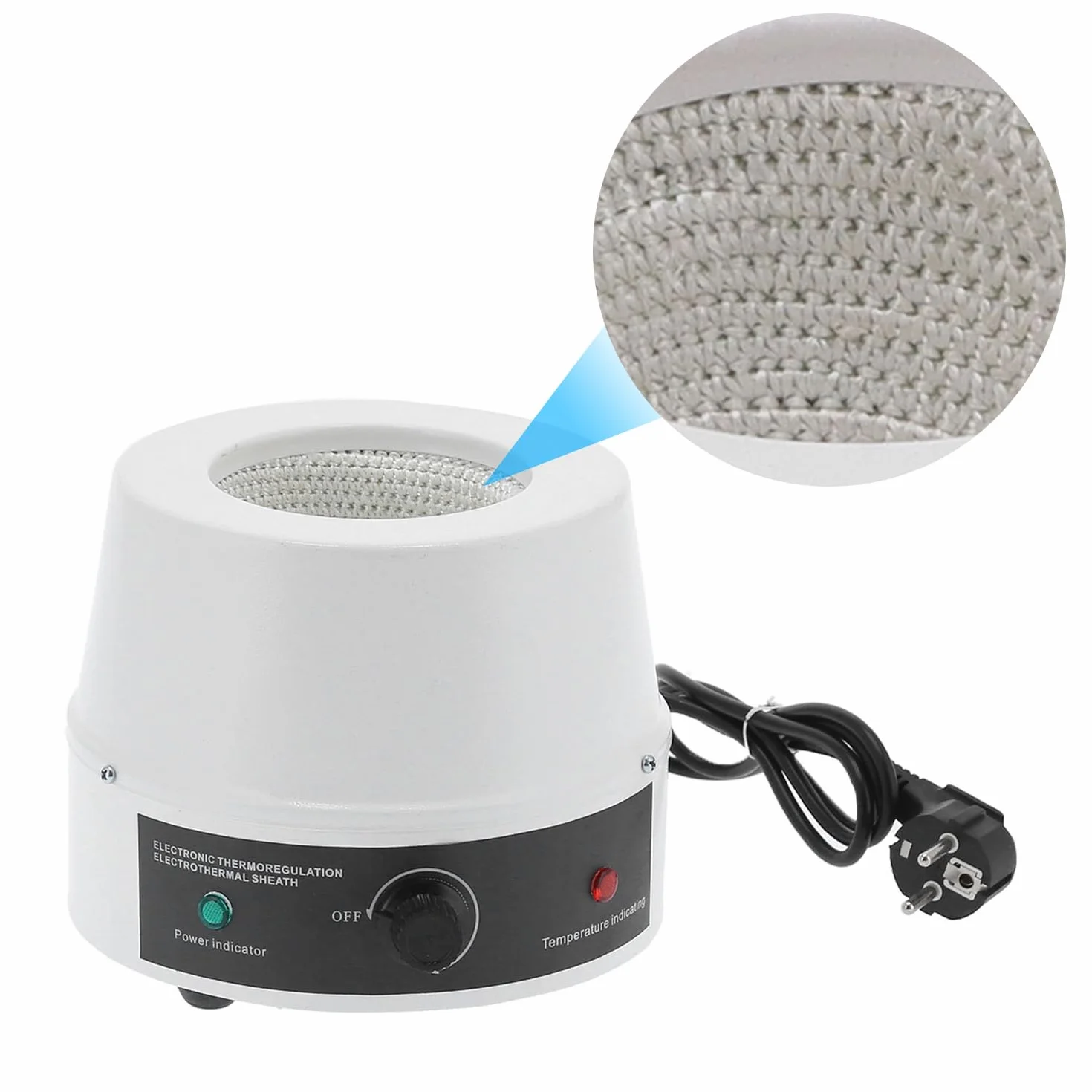 Tissting Manto Calefactor con Agitador Magnético, Termostato Ajustable Preciso Control Temperatura 250ml para Laboratorios Universitarios y Experimentos Científicos