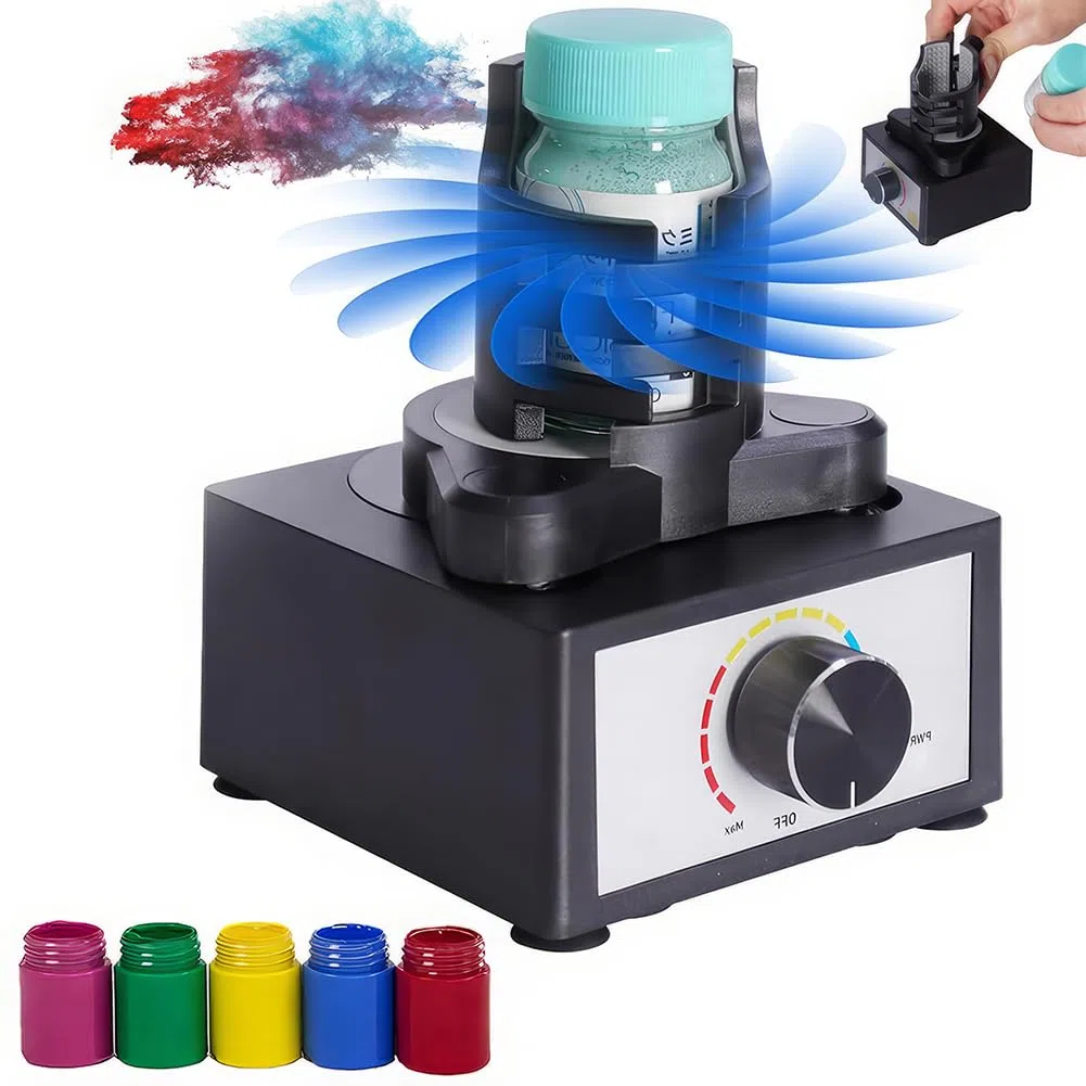 Mini Mezclador Vortex, Agitador De Pintura De 2400 RPM, Mezclador De Pintura Modelo DIY, Ajuste De 3 Velocidades, Agitador Adecuado De 10-100 Ml, para Pintura, Esmalte De Uñas, Laboratorio, Pinturas