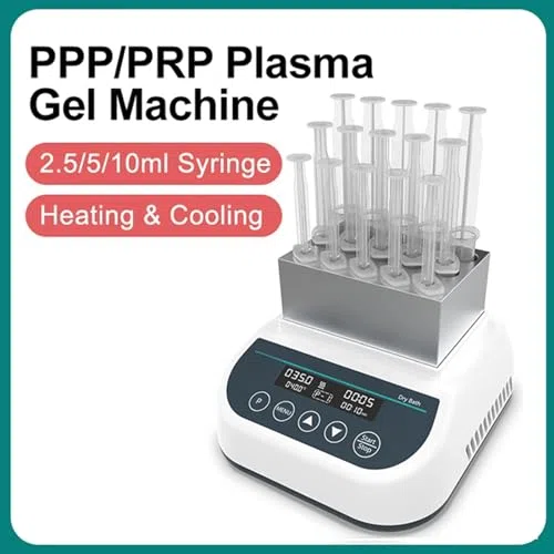 Calentador de gel de plasma, máquina de calentamiento de gel profesional para belleza, compatible con jeringas, sincronización ajustable para un mejor rendimiento
