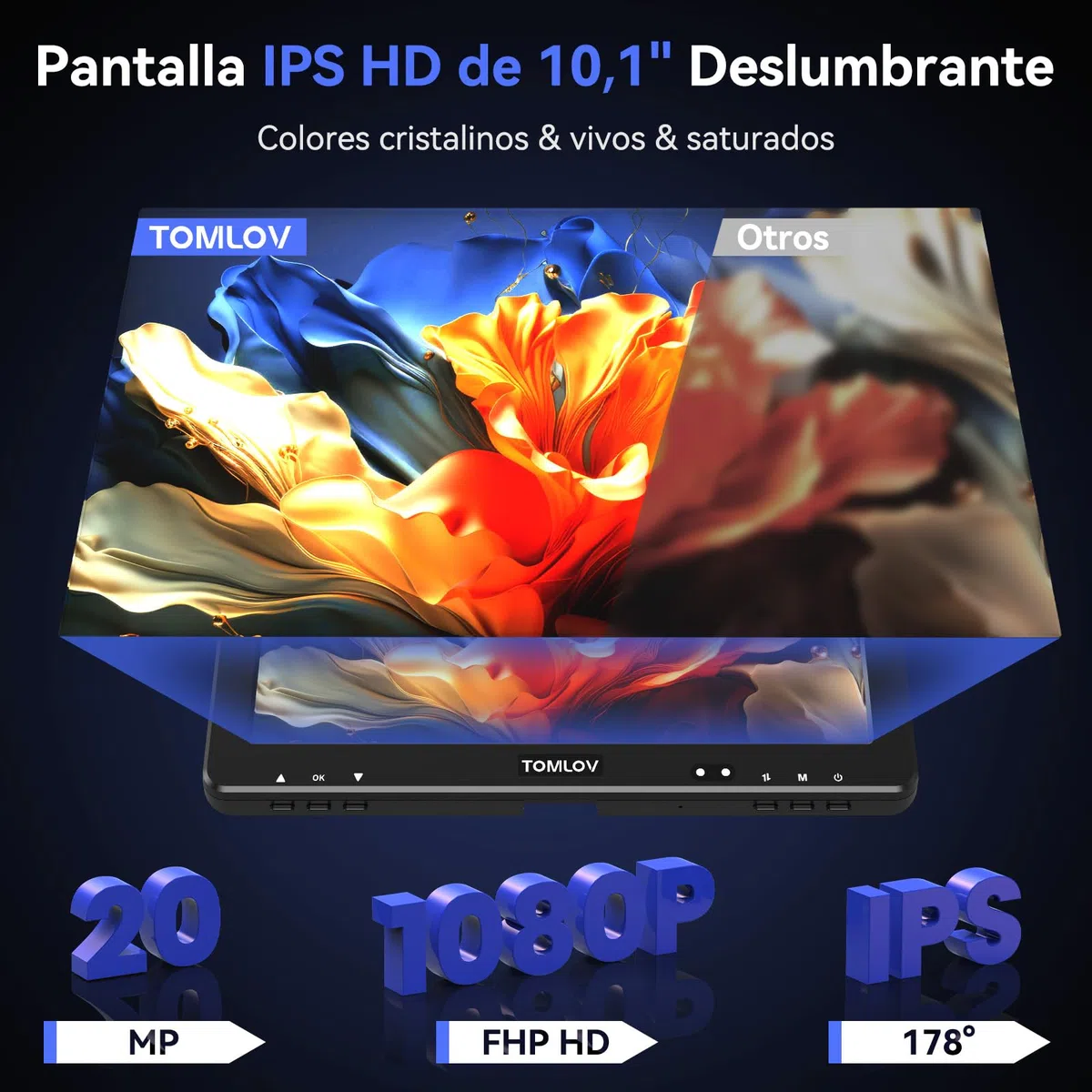 TOMLOV DM9 MAX 10,1" Microscopio Digital, 20MP Lupa para Monedas/Soldadura con Pantalla IPS HD, Regalo para Adultos/Niños, 10 Luces LED Ajustables, Compatible con PC/TV