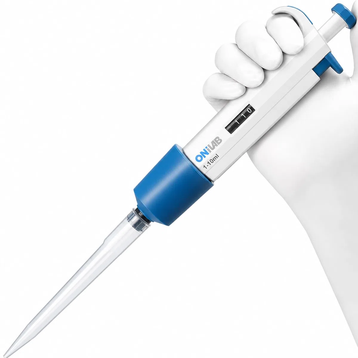 Micropipeta de laboratorio ONiLAB 2-10 ml, pipeta de canal único, pipeta de volumen ajustable, micro pipetas, pipeta de alta precisión, autoclavable…