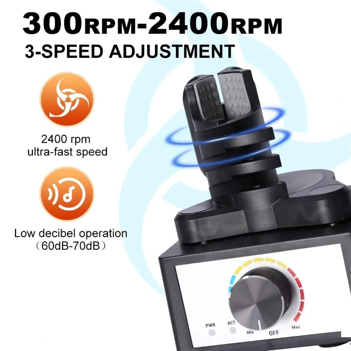Vortex - Mezclador de pintura manos libres, 300-2400 RPM, velocidad de tres etapas, ideal para laboratorio, esmalte de uñas y uso en laboratorio, capacidad de 10-100 ml