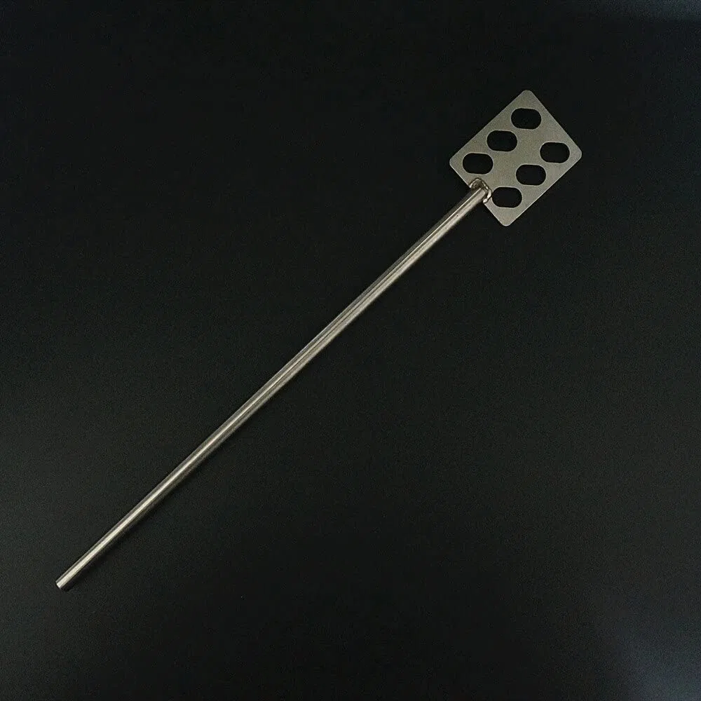 Varilla agitadora superior, Paleta de acero inoxidable cuadrada for laboratorio, 1 unidad, ancho de hoja: 40 mm, 50 mm, 60 mm, 80 mm, con varilla for agitador.(80x8x350mm)