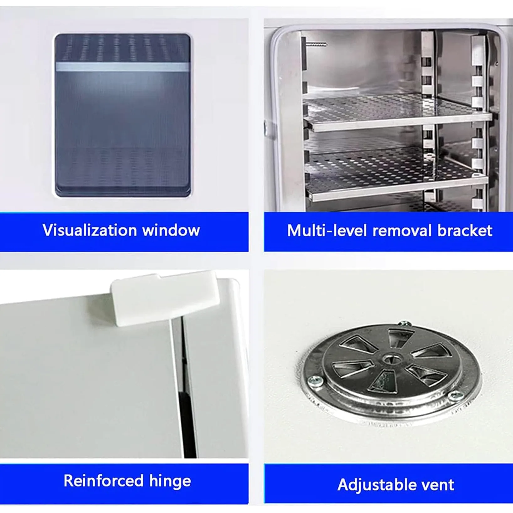 Horno De Secado Al VacíO, Horno De Secado Y Calentamiento De Laboratorio De 16 L, 43 L, 70 L con VacuóMetro Y Controlador Digital, Temperatura Ambiente De Trabajo De,43L