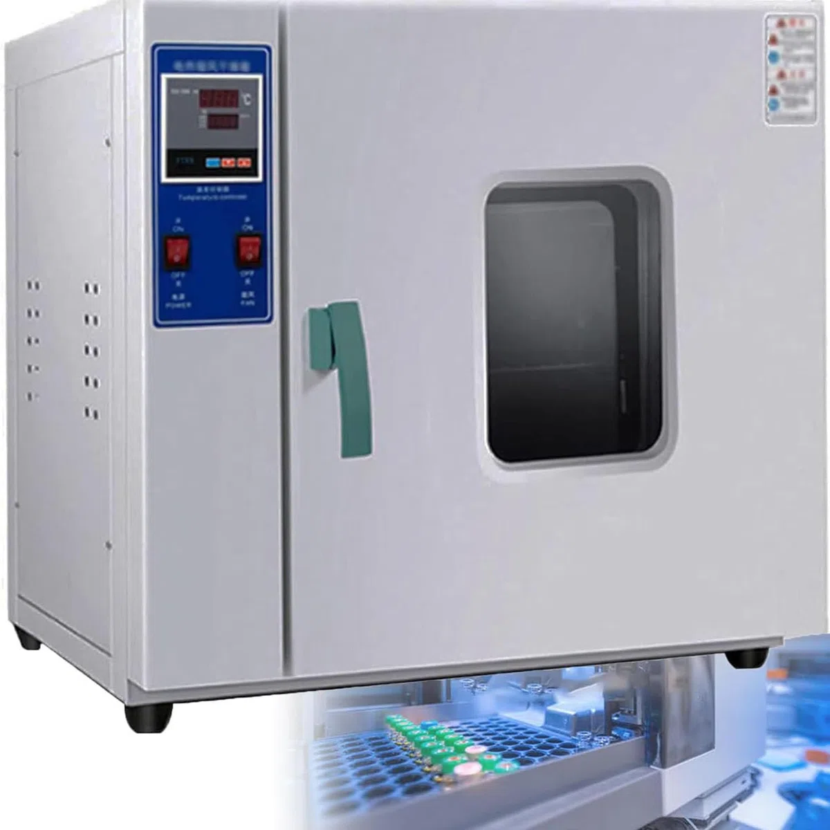 Estufa de Secado por convección de Aire Forzado Digital, Horno de Laboratorio, Hornos de convección de Laboratorio eléctricos, Velocidad de Ventilador Ajustable,15L