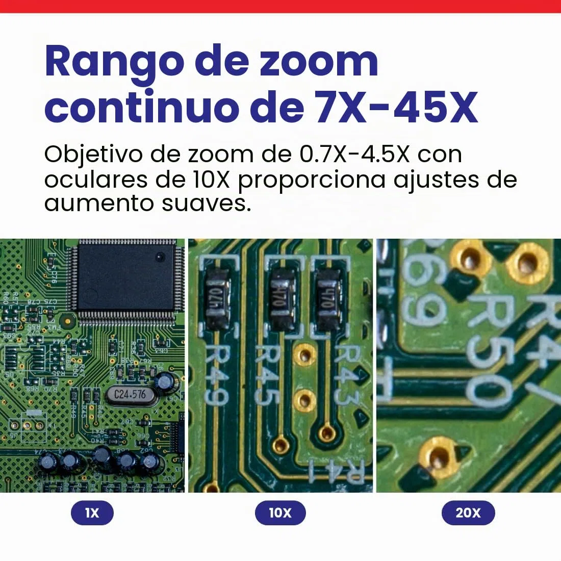 AmScope - Microscopio trinocular con zoom estéreo 7X-45X en soporte de un solo brazo - SM-3T