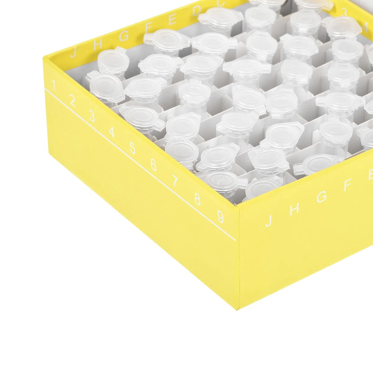 sourcing map Caja de almacenamiento para congelador de tubos de centrífuga 81 lugares de cartón impermeable soporte criogénico para tubos de microcentrífuga de 1,8/2 ml, juego 4 en 1