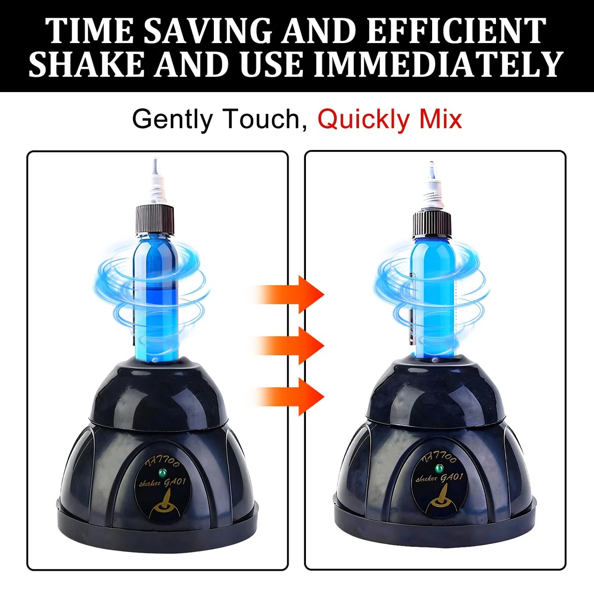 Vortex - Mezclador giratorio de 5200 rpm, mezclador Vortex, potente mini coctelera de pintura, función táctil, mezclador de tinta eléctrica multiusos para salones de uñas, salones de belleza