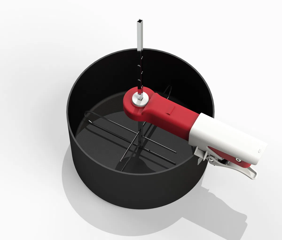 StirMATE Accesorio agitador de acero inoxidable OMNI-XL para macetas de hasta 5 galones.