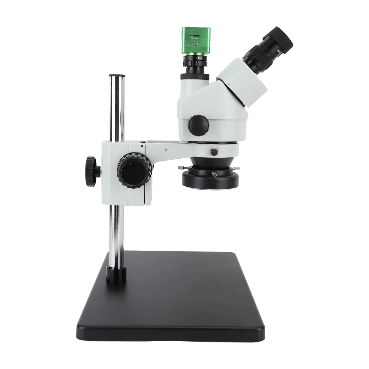 Microscopio Trinocular, Cámara de Microscopio Zoom Digital 7X 41MP 1080P AC100-240V 7X a 45x USB Aleación de Aluminio con Luz LED para Joyería (Enchufe de la UE)