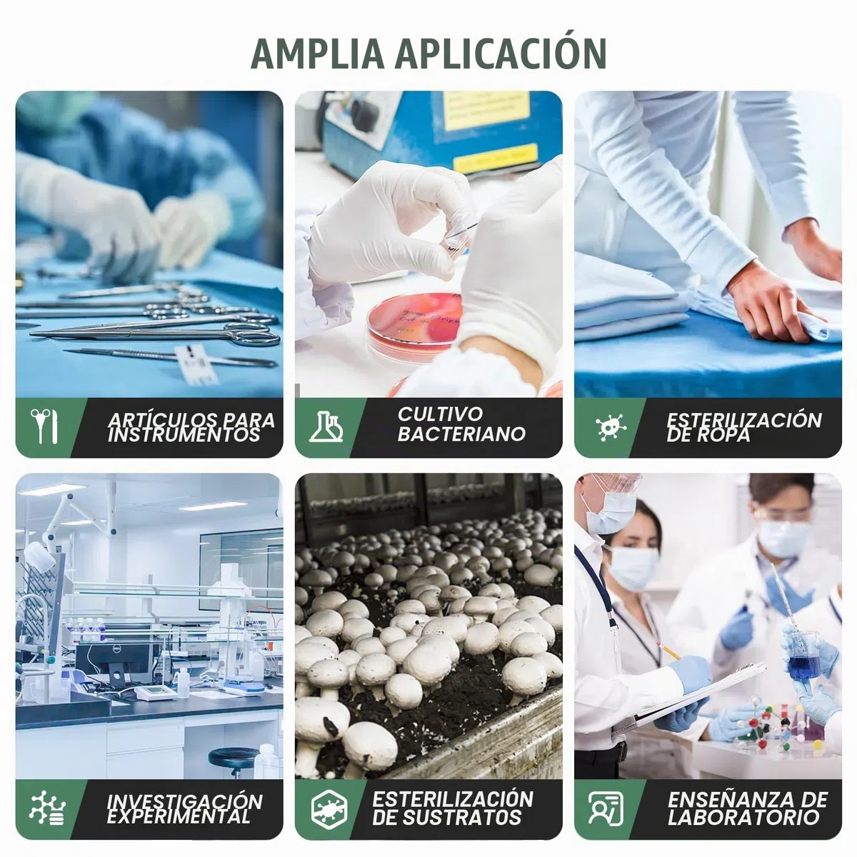 Huanyu Esterilizador Autoclave 18L Autoclave eléctrico de laboratorio ajustable en temperatura y tiempo Diseño de apertura rápida Esterilizador de vapor de alta presión para laboratorios Universidades