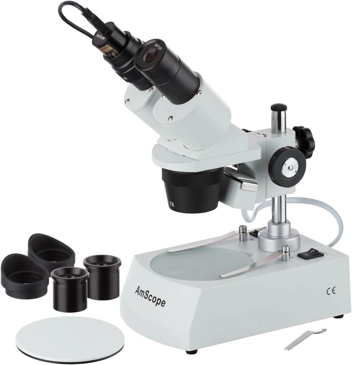 AmScope SE305R-PZ-E 10X-20X-30X-60X Microscopio est-reo, Usb de la c-mara