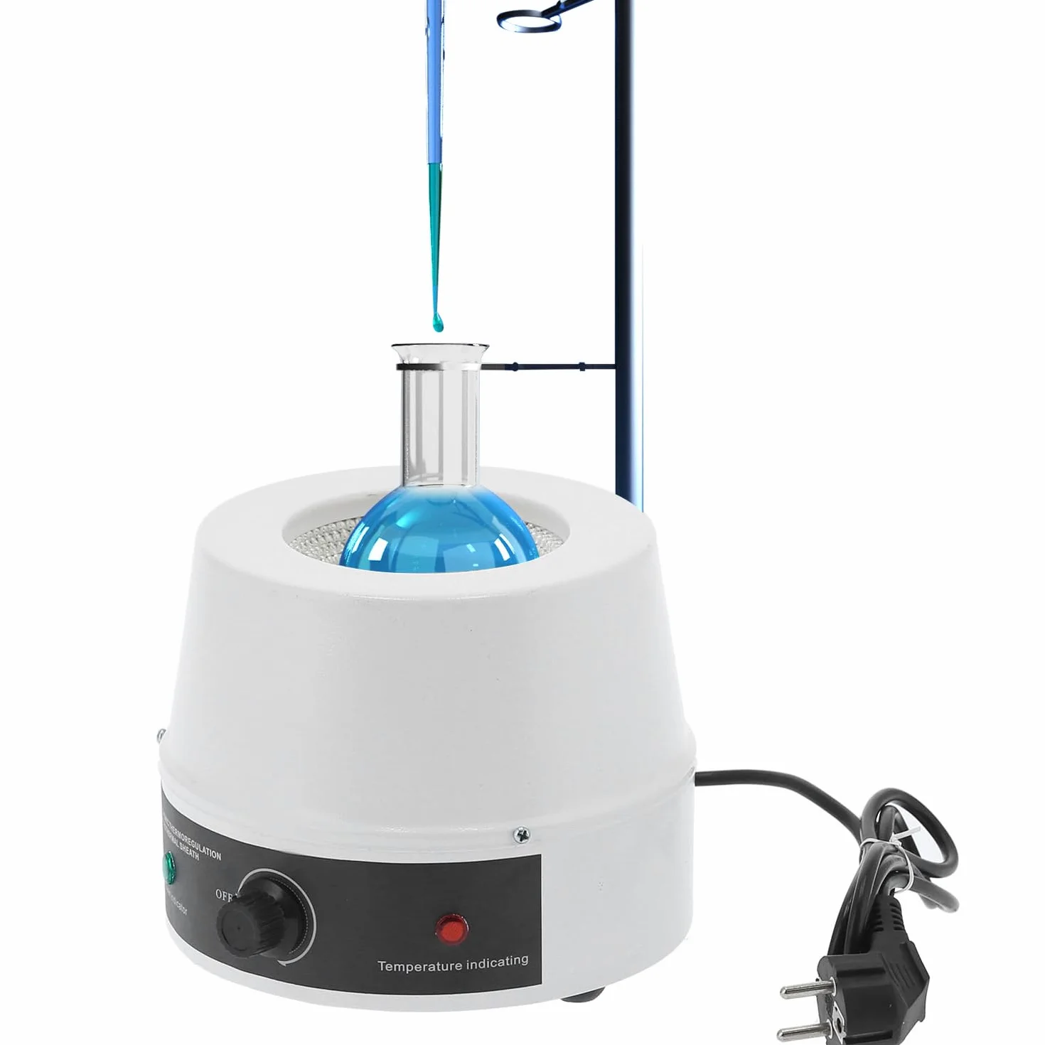 Tissting Manto Calefactor con Agitador Magnético, Termostato Ajustable Preciso Control Temperatura 250ml para Laboratorios Universitarios y Experimentos Científicos