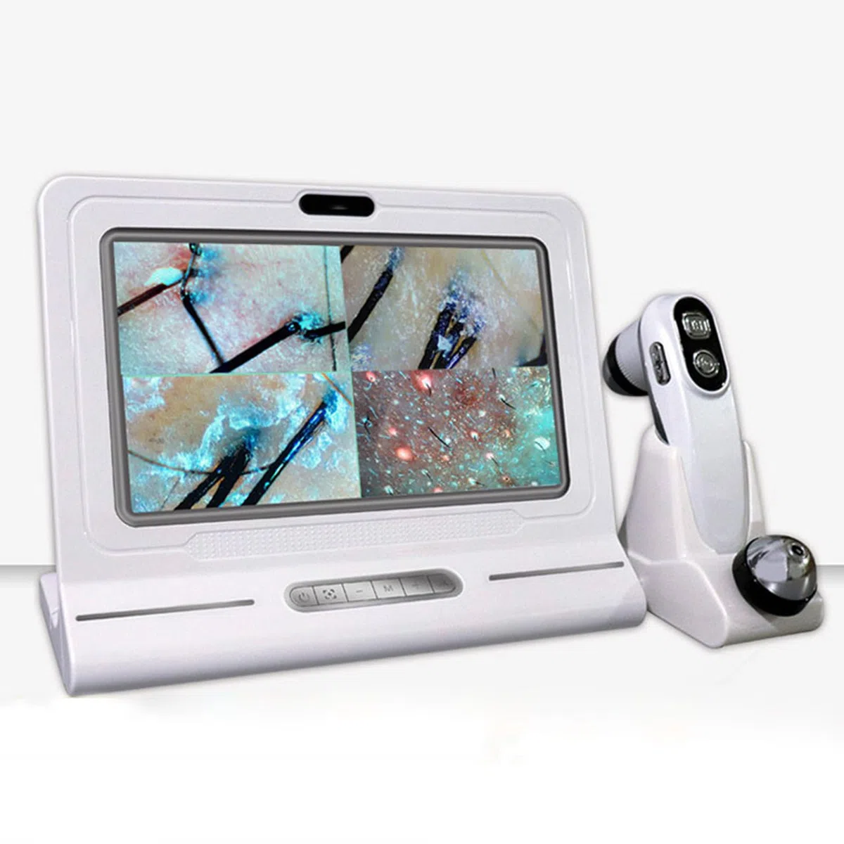 Analizador de cuero cabelludo y piel LCD profesional de 11 pulgadas, Detector de microscopio Digital, lupa, Detector de cuero cabelludo y espinillas