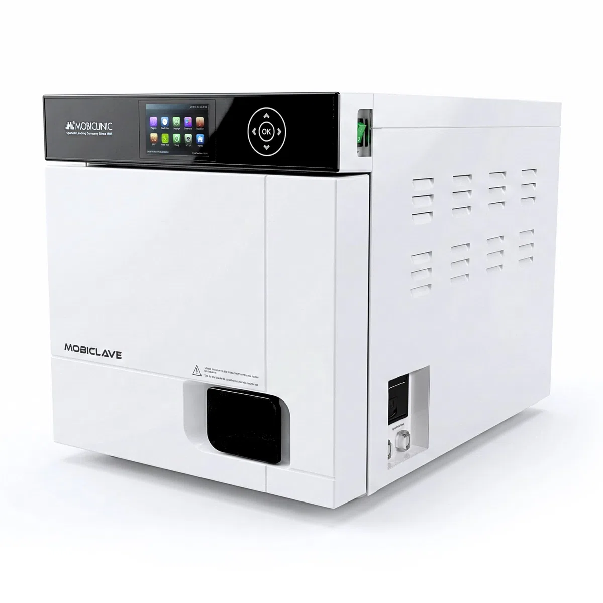 Mobiclinic®, Autoclave Profesional, Esterilizador Autoclave de Vapor 17L, Desinfecta al 99% con Cobertura 360º, 6 Ciclos + Personalizado, Impresora, USB, SD, Clínicas y Laboratorios, MobiClave Plus
