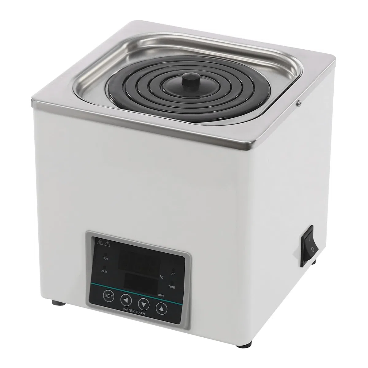 Calefactor de baño maría, regulador de temperatura, recipiente de acero inoxidable, placa de calentamiento al baño maría, capacidad 3 l, 220 V, 300 W, para experimentos químicos