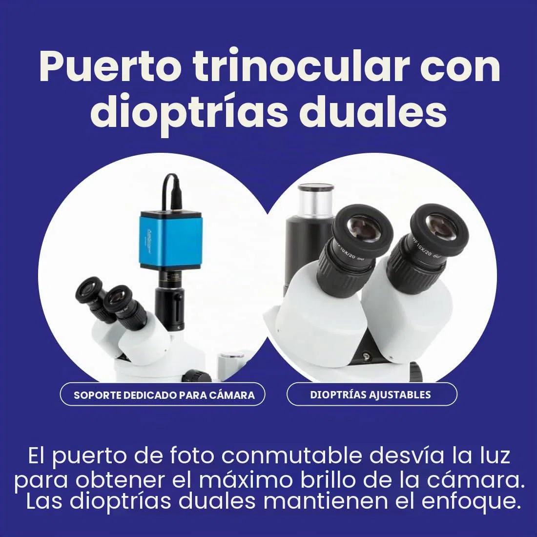 AmScope - Microscopio trinocular con zoom estéreo 7X-45X en soporte de un solo brazo - SM-3T