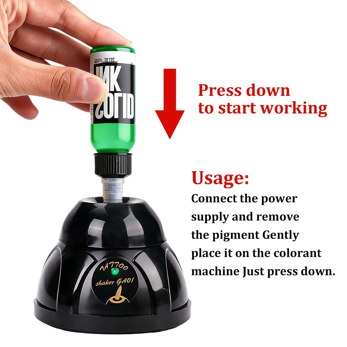 Vortex - Mezclador giratorio de 5200 rpm, mezclador Vortex, potente mini coctelera de pintura, función táctil, mezclador de tinta eléctrica multiusos para salones de uñas, salones de belleza