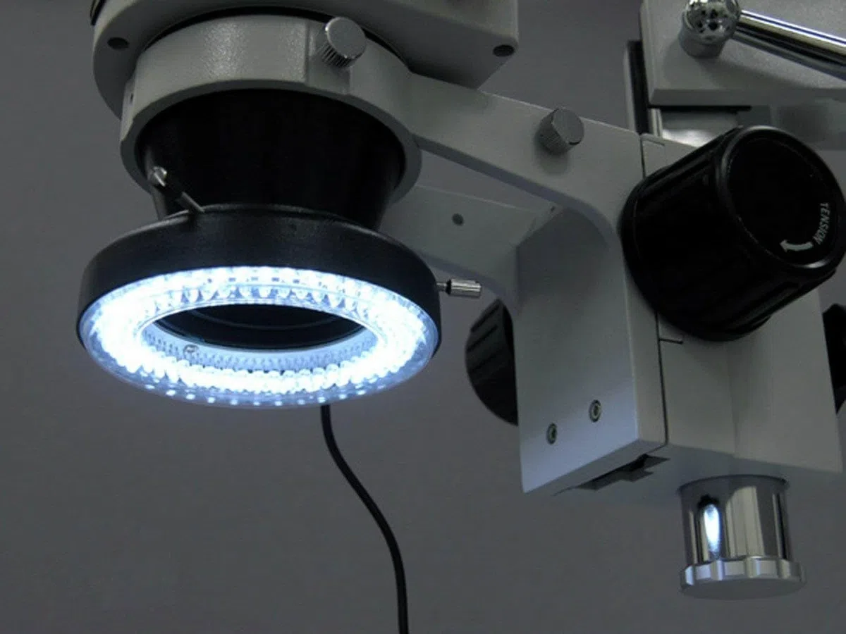 144 Anillo Horno-Zona microscopio LED con Adaptador