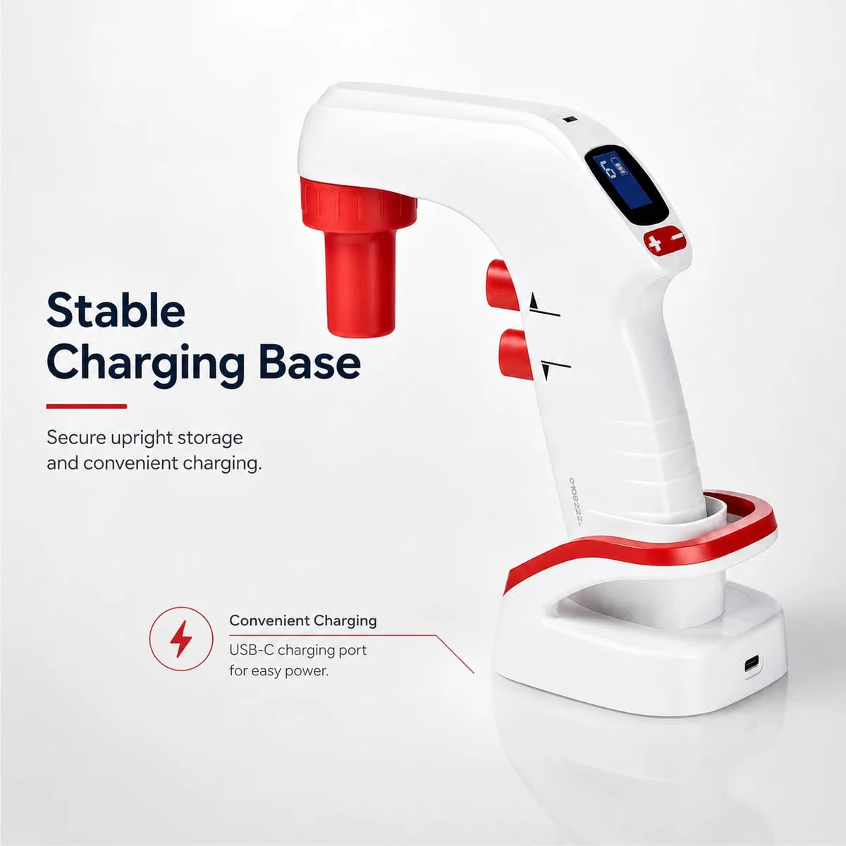 Controlador de pipeta eléctrico con soporte, bomba de pipeta electrónica de 0,1 a 100 ml con pantalla digital, llenado automático de pipetas motorizado, 6 ajustes de velocidad para laboratorios de