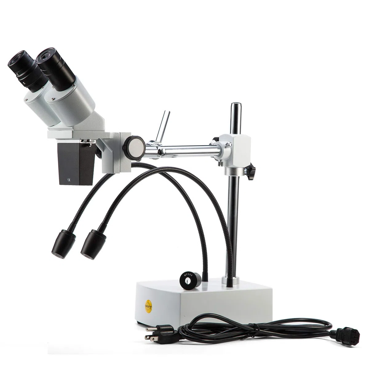 SWIFT Microscopio estéreo binocular SS41,grado profesional, ampliación de 10X, 20X, oculares de campo amplio de 10X y 20X, 2 luces LED flexibles y cámaras-compatibilidad