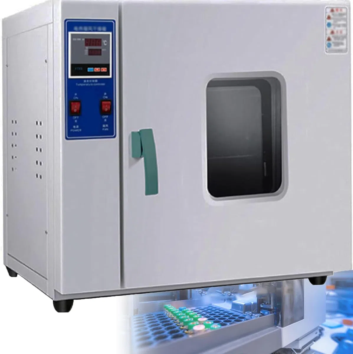 Horno de Secado por convección de Aire Forzado de Laboratorio con Controlador de Temperatura de Pantalla Digital Inteligente,Horno incubador termostático de Laboratorio